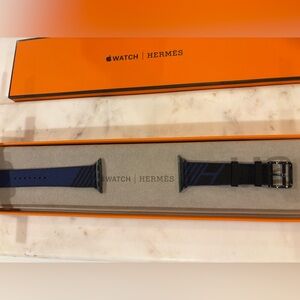 Hermes Apple Watch Single Tour Jumping Nior/ Blue Saphir 40mm